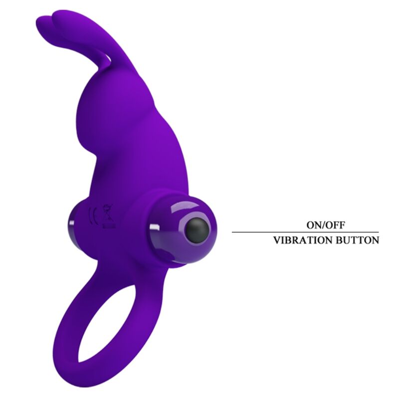 For Him-Ring Vibrator i Penis-Rabbit, Lila Geschlossen-Silikon · Sextoys (Bild 3)