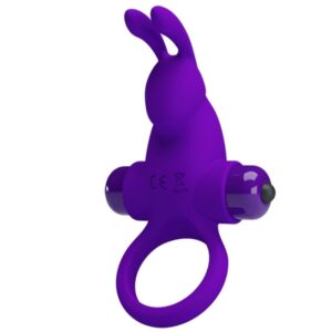 For Him-Ring Vibrator i Penis-Rabbit, Lila Geschlossen-Silikon · Sextoys (Bild 2)