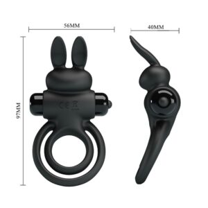 For Him-Vibrator Iii Rabbit Ring für Schwarz-Silikon Penis, 10 · Sextoys (Bild 8)
