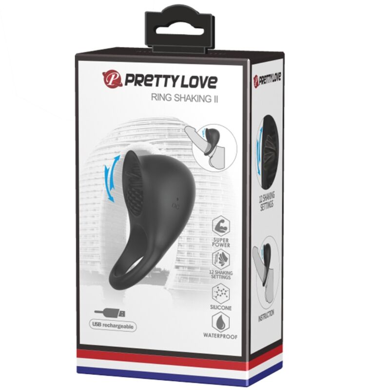 For Him-Vibrator Ring für Penis mit Schwarz-Silikon-Sprache, 12 · Sextoys (Bild 9)