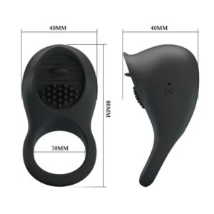 For Him-Vibrator Ring für Penis mit Schwarz-Silikon-Sprache, 12 · Sextoys (Bild 6)