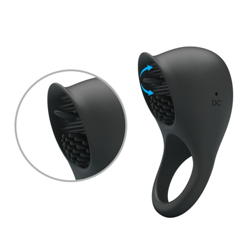 For Him-Vibrator Ring für Penis mit Schwarz-Silikon-Sprache, 12 · Sextoys (Bild 4)