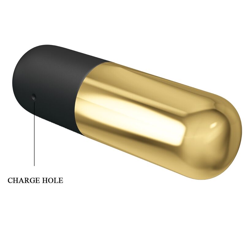 Fun Toys-Mini Bulletin Vibrator Wiederaufladbar Gold-Silikon, 12 · Vibratoren (Bild 6)