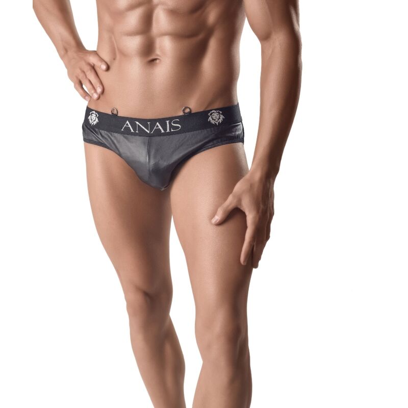 Anais Men-Ares Slip mit Netz und Lederoptik