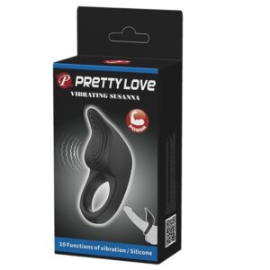 For Him-Susanna Ring Vibrator für Penis, Schwarz-Silikon, 10 · Sextoys (Bild 9)