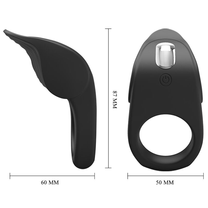 For Him-Susanna Ring Vibrator für Penis, Schwarz-Silikon, 10 · Sextoys (Bild 6)