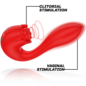 Mia-Selena Stimulator Vibrator in Tippura, Rot-Silikon, 7 Geschwindigkeiten · Vibratoren (Bild 4)
