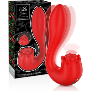 Mia-Selena Stimulator Vibrator in Tippura, Rot-Silikon, 7 Geschwindigkeiten · Vibratoren