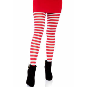 Leg Avenue Hosiery-Angezogen mit weißen/roten Streifen, One Size · Sexy Damen-Dessous (Bild 4)