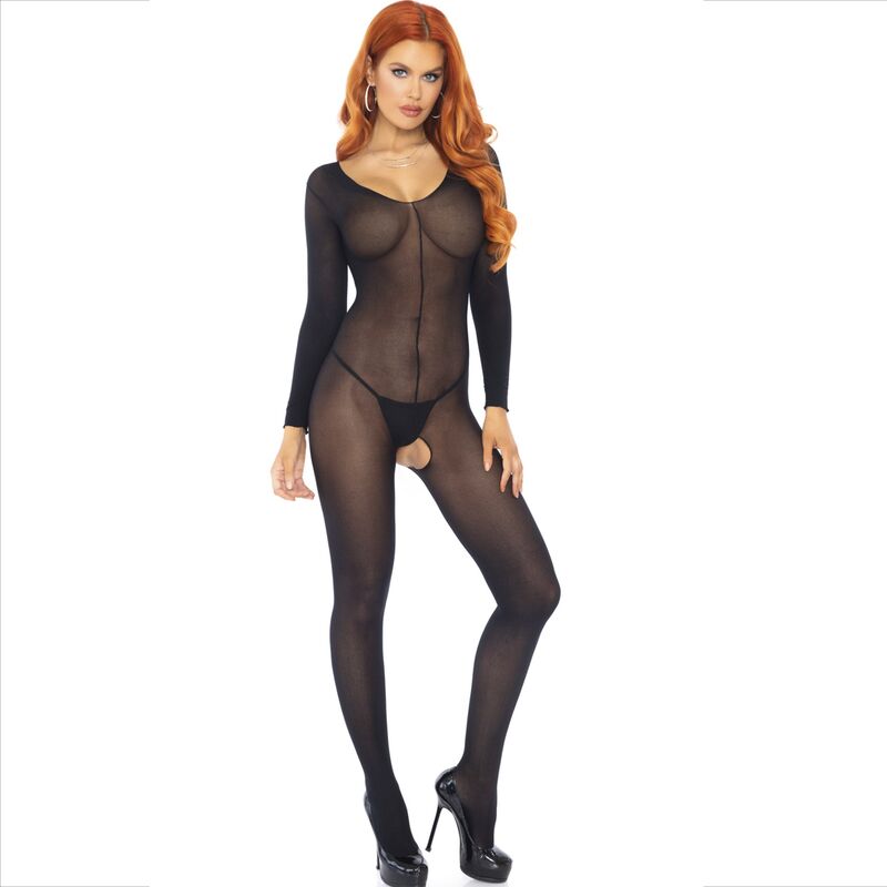 Leg Avenue Bodystockings-Bodystocking mit langen Ärmeln, Schwarz · Spicy Dessous & Bodystockings (Bild 3)