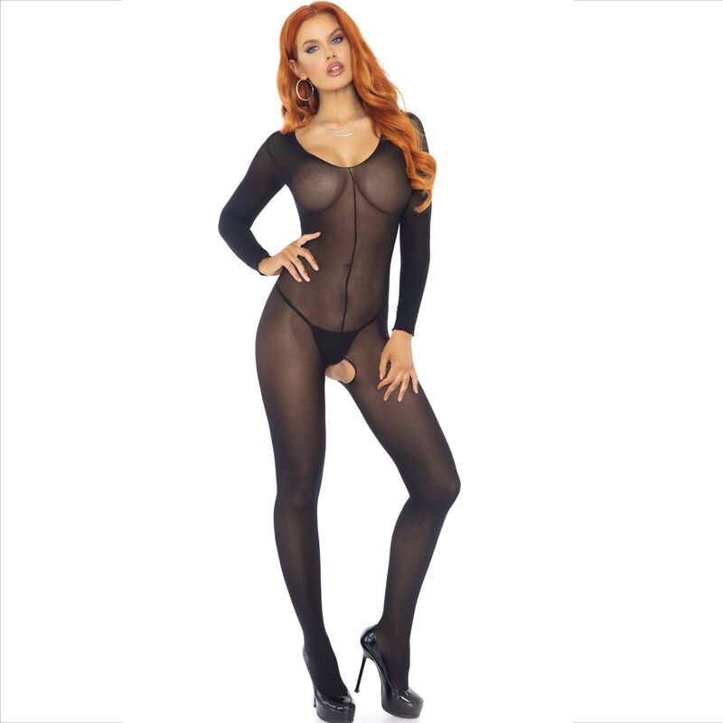 Leg Avenue Bodystockings-Bodystocking mit langen Ärmeln, Schwarz · Spicy Dessous & Bodystockings (Bild 5)