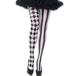 Leg Avenue Hosiery-Strümpfe Typ Harlequin Schwarz/Weiß · Sexy Damen-Dessous