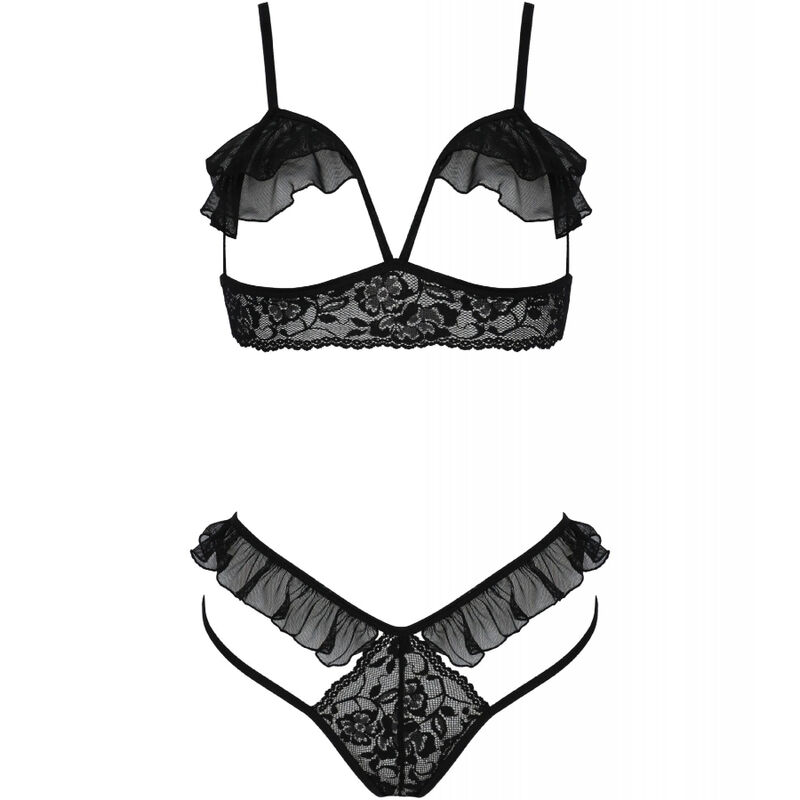 Passion-Dolly Set Zwei Stücke Schwarz · Spicy Dessous & Bodystockings (Bild 3)