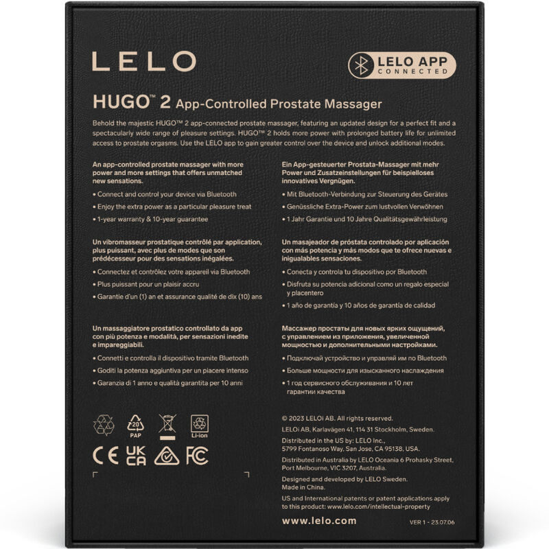 Lelo-Hugo 2 Massager für Prostata, ABS, 12 Geschwindigkeiten · Sextoys (Bild 4)
