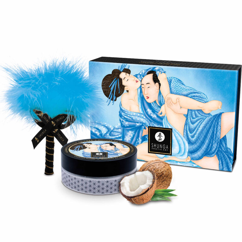 Shunga Body Power-Kit Essbares Massagepuder Kokos