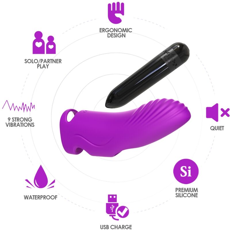 Armony Vibrators-Aurora Vibrator Finger Lila-Silikon, 10 Geschwindigkeiten · Vibratoren (Bild 3)