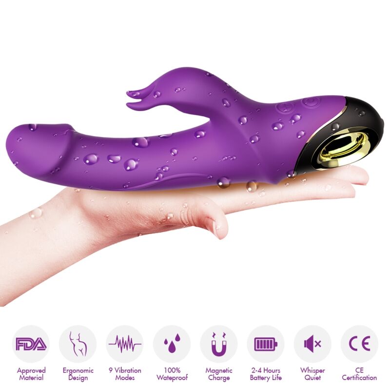 Armony Vibrators-Meteror Dildo Vibrator Rabbit Lila-Silikon, 10 · Vibratoren (Bild 2)