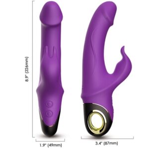 Armony Vibrators-Meteror Rabbit Dildo-Vibrator Lila-Silikon, 10