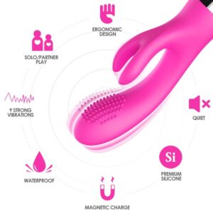 Armony Vibrators-Vibrator Rabbit Silikon, 2×9 Modi · Vibratoren (Bild 3)