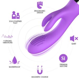 Armony Vibrators-Vibrator Rabbit Silikon, 2×9 Modi · Vibratoren (Bild 9)