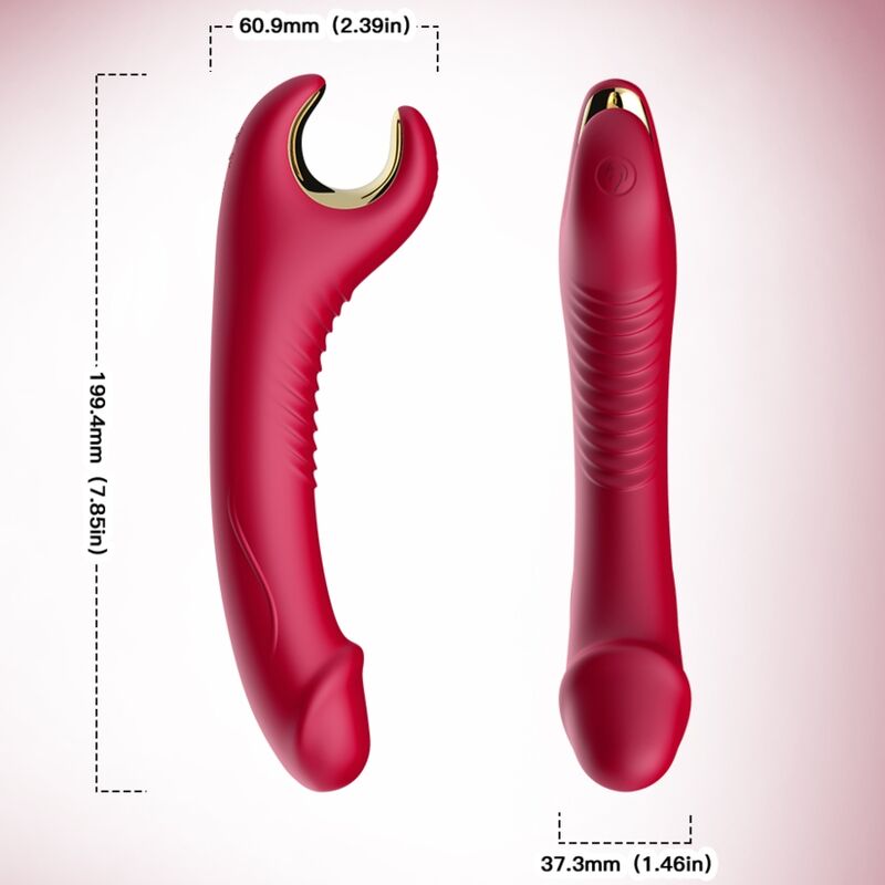 Armony Vibrators-Prince Dildo Vibrator und Rotator Rot-Silikon · Vibratoren (Bild 3)