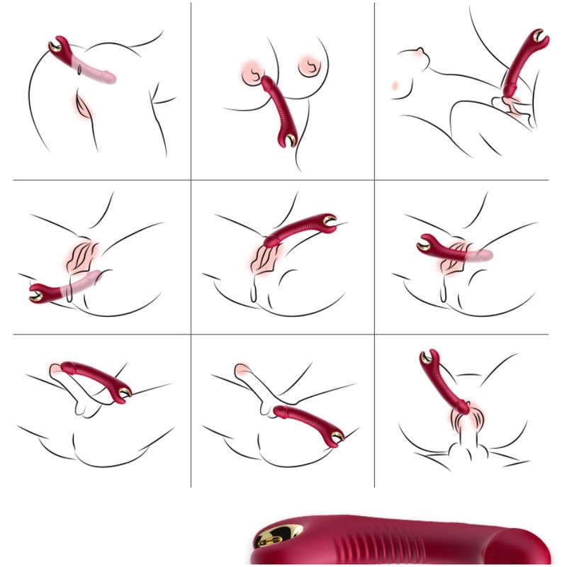 Armony Vibrators-Prince Dildo Vibrator und Rotator Rot-Silikon · Vibratoren (Bild 2)