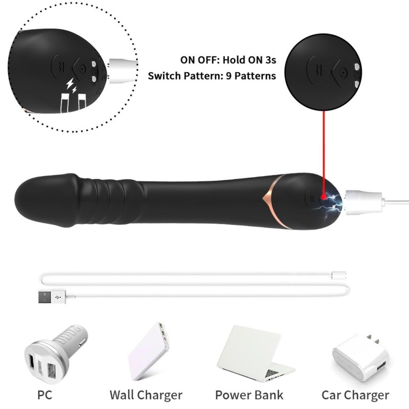Armony Vibrators-Dildo Vibrator Silikon Schwarz-10 Geschwindigkeiten · Vibratoren (Bild 3)