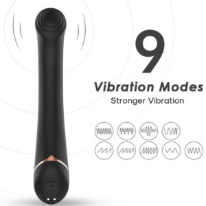 Armony Vibrators-Vibrator mit flachem Kopf aus Silikon, Schwarz-10 Geschwindigkeiten · Vibratoren