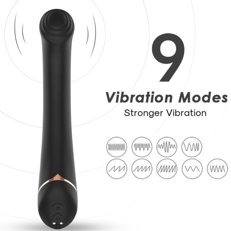 Armony Vibrators-Vibrator mit flachem Kopf aus Silikon, Schwarz-10 Geschwindigkeiten · Vibratoren
