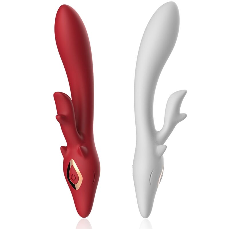 Armony Vibrators-Elk Vibrator Rabbit Curvo Rot-Silikon, 10 · Vibratoren (Bild 4)