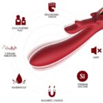 Armony Vibrators-Elk Vibrator Rabbit Curvo Rot-Silikon, 10 · Vibratoren