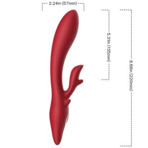 Armony Vibrators-Elk Vibrator Rabbit Curvo Rot-Silikon, 10 · Vibratoren (Bild 3)
