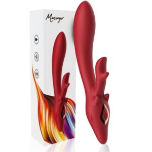 Armony Vibrators-Elk Vibrator Rabbit Curvo Rot-Silikon, 10 · Vibratoren (Bild 5)