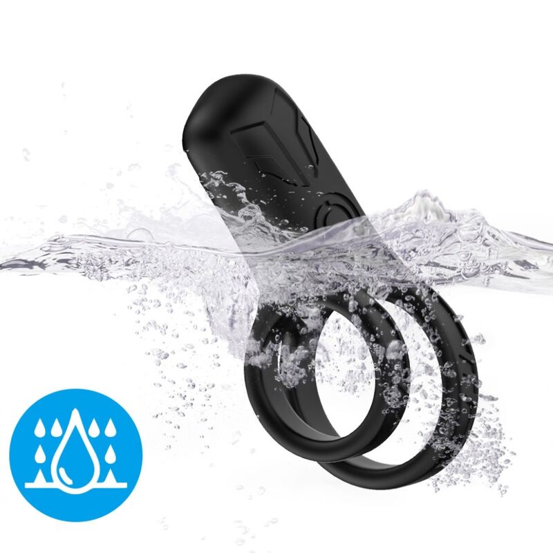 Armony For Him-Ring Vibrator Doppel Schwarz-Silikon, 10 Geschwindigkeiten · Sextoys (Bild 2)
