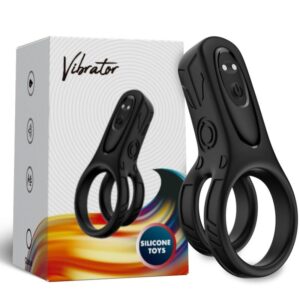Armony For Him-Ring Vibrator Doppel Schwarz-Silikon, 10 Geschwindigkeiten · Sextoys (Bild 4)