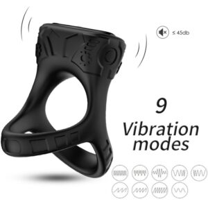 Armony For Him-Ring Vibrator Multiposition Schwarz-Silikon, 10 · Sextoys