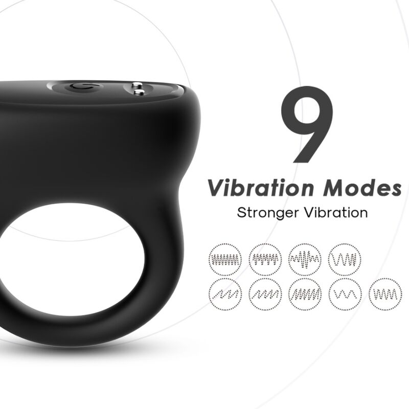 Armony For Him-Ring Vibrator Schwarz-Silikon, 10 Geschwindigkeiten · Sextoys (Bild 4)