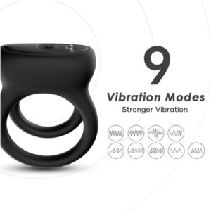 Armony For Him-Vibrator Doppelring Schwarz-Silikon, 10 Geschwindigkeiten · Sextoys (Bild 4)