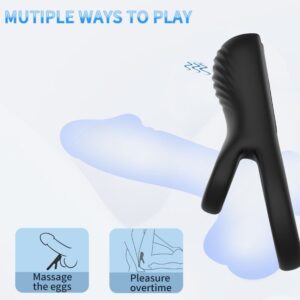 Armony For Him-Doppelring Vibrator Schwarz-Silikon, 10 Geschwindigkeiten · Sextoys (Bild 4)