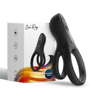 Armony For Him-Doppelring Vibrator Schwarz-Silikon, 10 Geschwindigkeiten · Sextoys (Bild 5)