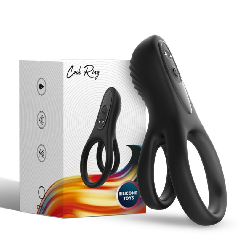 Armony For Him-Doppelring Vibrator Schwarz-Silikon, 10 Geschwindigkeiten · Sextoys (Bild 5)