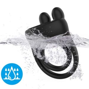 Armony For Him-Ring Vibrator Kaninchen Schwarz-Silikon, 10 Geschwindigkeiten · Sextoys (Bild 4)