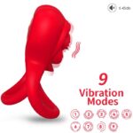 Armony For Him-Ring Vibrator Herz Rot-Silikon, 10 Geschwindigkeiten · Sextoys