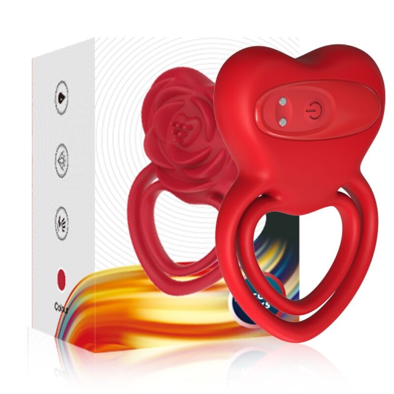 Armony For Him-Ring Vibrator Herz Rot-Silikon, 10 Geschwindigkeiten · Sextoys (Bild 5)