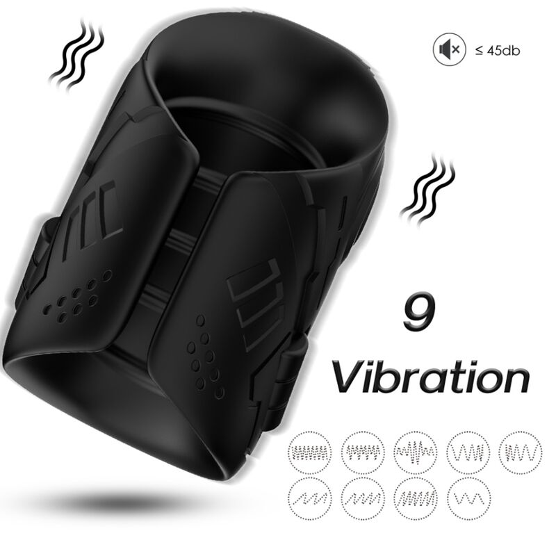 Armony For Him-Masturbator & Vibrator Schwarz-Silikon, 10 Geschwindigkeiten · Sextoys