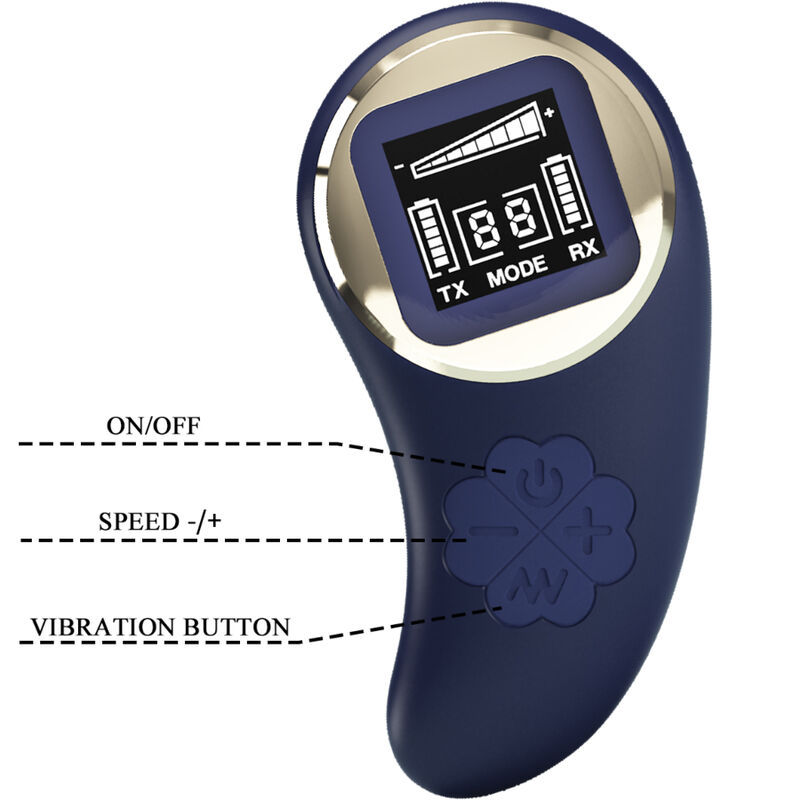 Remote Control-U-Bahn Vibrator mit Fernbedienung Blau-Silikon · Vibratoren (Bild 6)