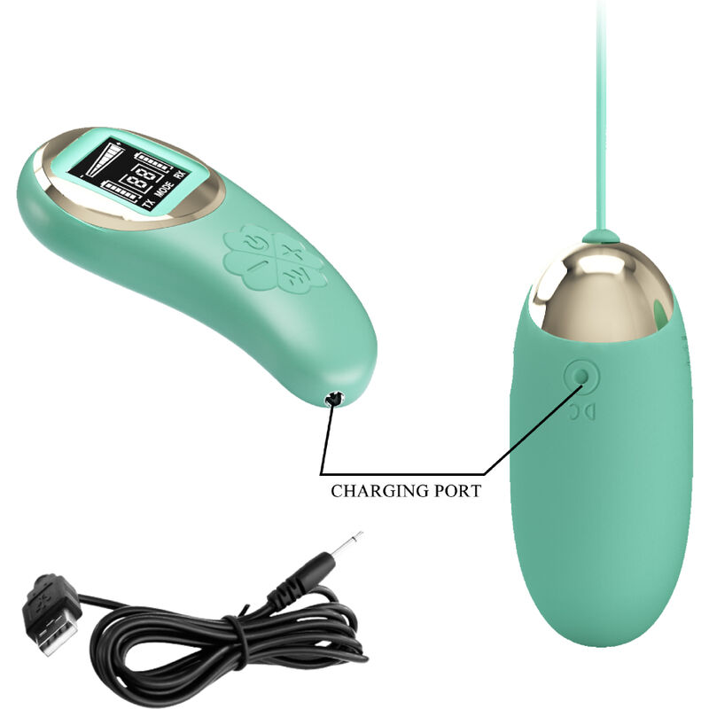 Remote Control-Egg Vibrator Grün mit Fernbedienung Bergbau-Silikon, 10 · Vibratoren (Bild 5)