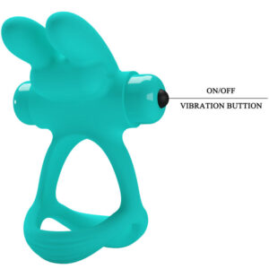 For Him-Dante Green Rabbit Ring Vibrator-Silikon, 10 Geschwindigkeiten · Sextoys (Bild 7)