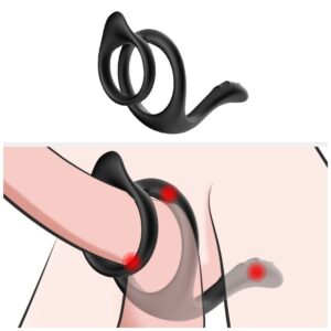 Armony For Him-Doppelschwanz-Analring, Schwarz-Silikon · Sextoys (Bild 3)