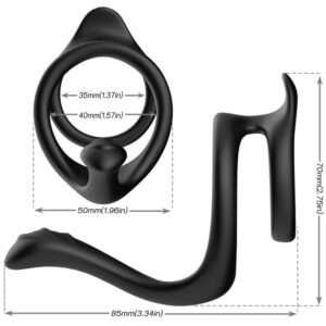 Armony For Him-Doppelschwanz-Analring, Schwarz-Silikon · Sextoys (Bild 2)